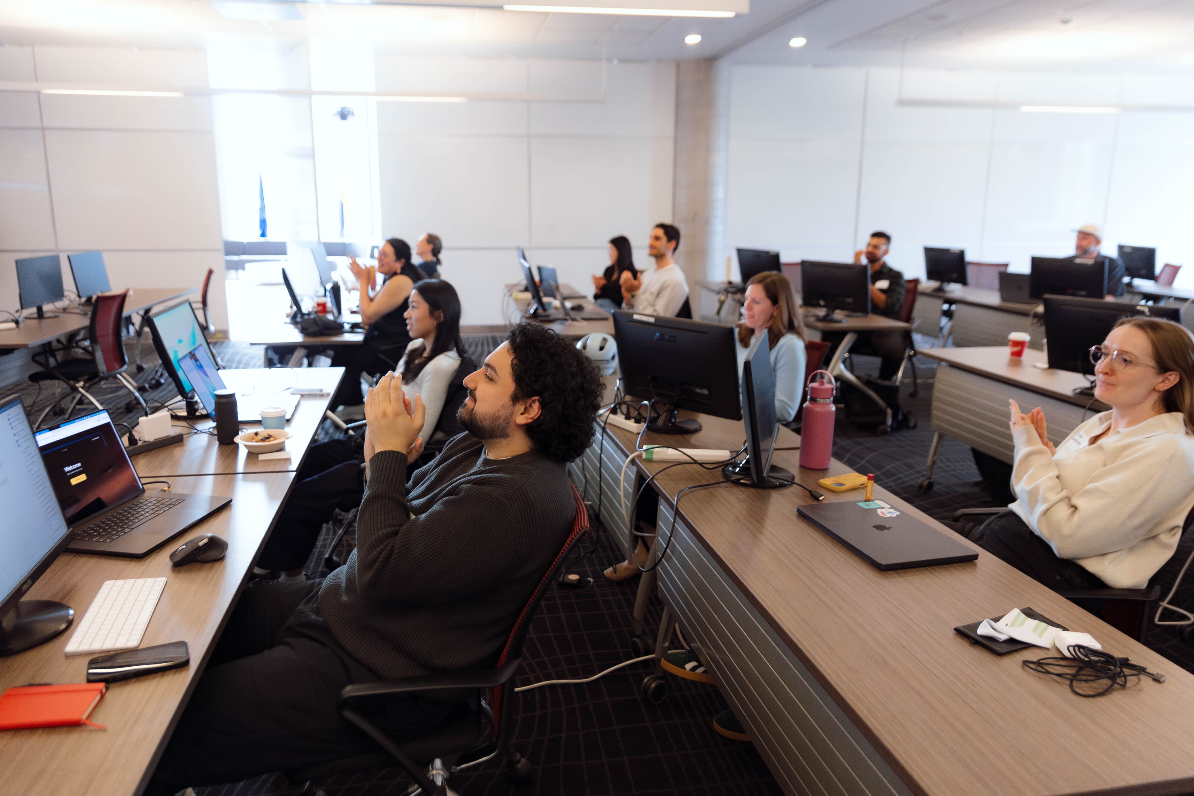 Workshop participants engaged in an agentic AI session